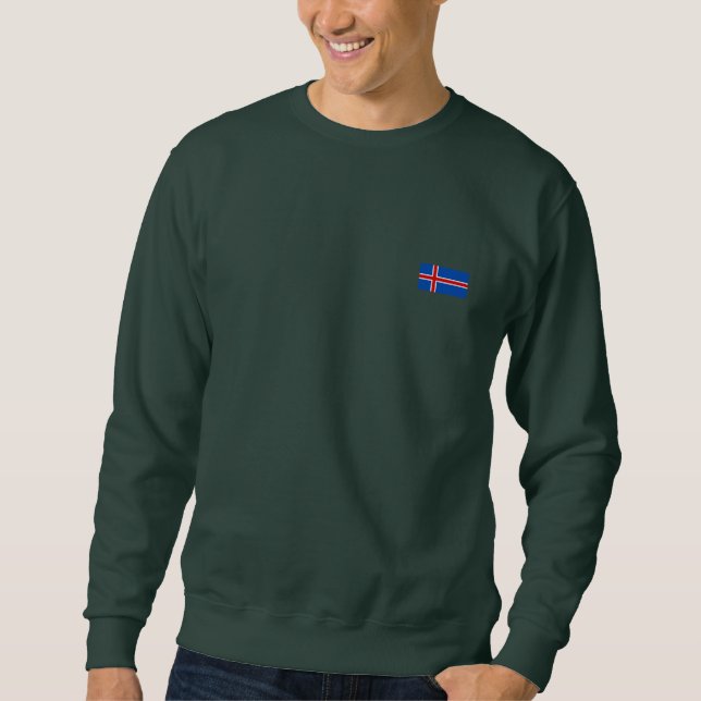 Sudadera La bandera de Islandia (Anverso)