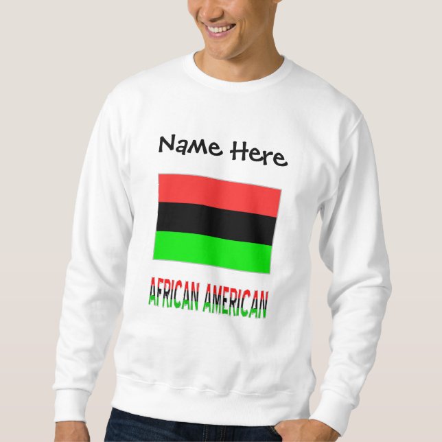 Sudadera La bandera de la diáspora afroamericana personaliz (Anverso)