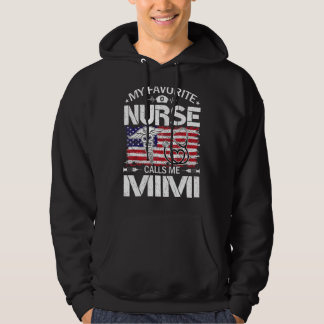Sudadera La Bandera De Los Ee.Uu. Mi Enfermera Favorita Me