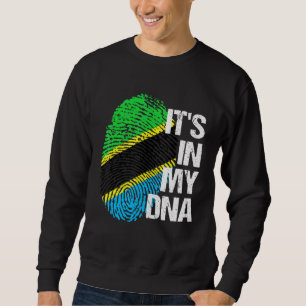 Sudadera La bandera de Tanzania, patrimonio de Adn, causa o