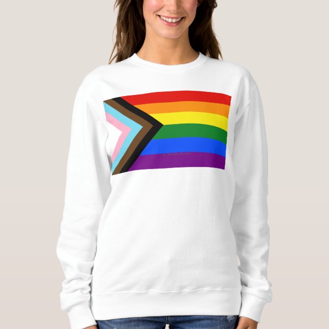 Sudadera La bandera del orgullo progresista de SlipperyJoe' (Anverso)