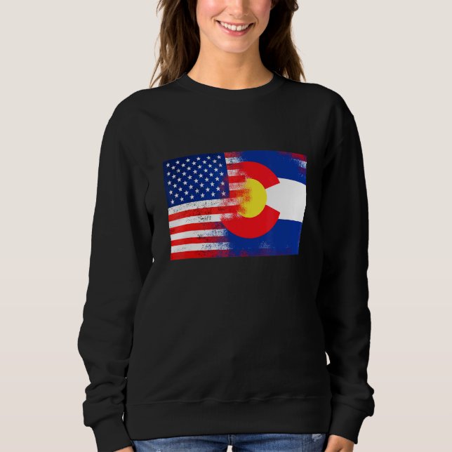 Sudadera La bandera estadounidense de Colorado, Fusion Esse (Anverso)