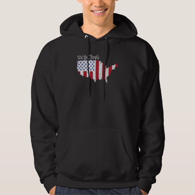 Sudadera La bandera estadounidense de la paz nosotros, los  (Anverso)