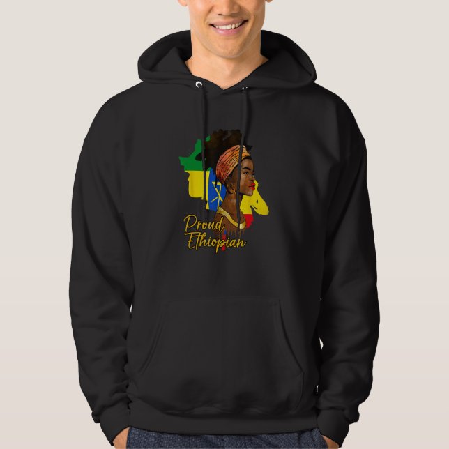 Sudadera La bandera etíope de África enorgullece a Melanin (Anverso)