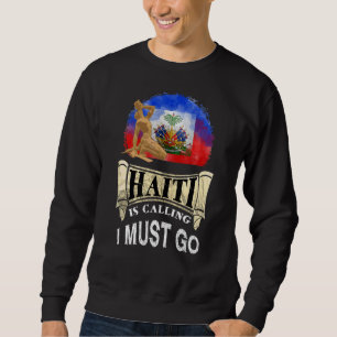 Sudadera La bandera haitiana de la isla haitiana Orgullosa