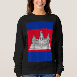 Sudadera La bandera nacional camboyana retro vintage