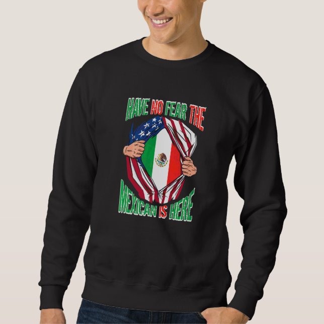 Sudadera La bandera norteamericana del orgullo mexicano no  (Anverso)