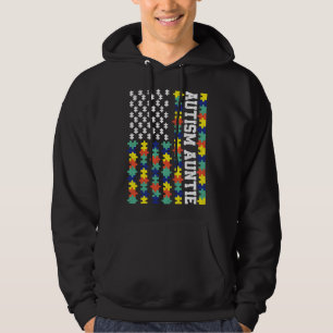 Sudadera La bandera norteamericana vintage del autismo y el