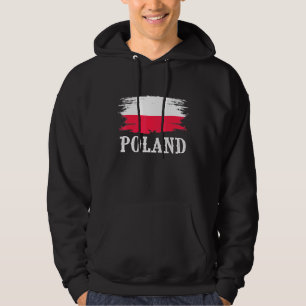 Sudadera La bandera polaca vintage que amo a Polonia