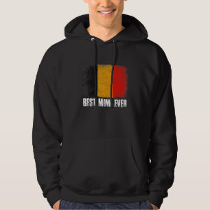 Sudadera La bandera retro belga mejor día de mi madre