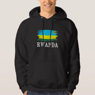 Sudadera La bandera ruandesa vintage que amo a Ruanda