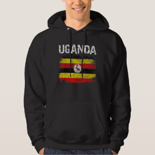 Sudadera La bandera ugandesa de la vieja retro patriota est