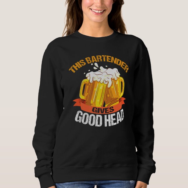 Sudadera La bebida Graciosa Retro Beer Este Bartender Da Go (Anverso)