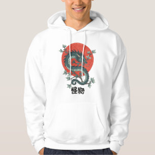 Sudadera La bestia mítica se levanta bajo el sol rojo