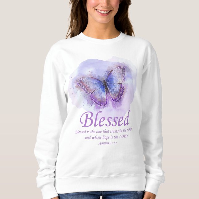Sudadera La Biblia Cristiana Mariposa de Mujeres Verse:Bend (Anverso)