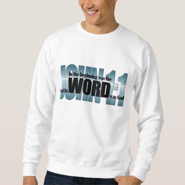 Sudadera La Biblia Verse John 1:1 Al principio estaba la PA (Anverso)
