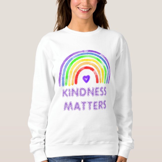 Sudadera La bondad importa | Arcoiris (Anverso)