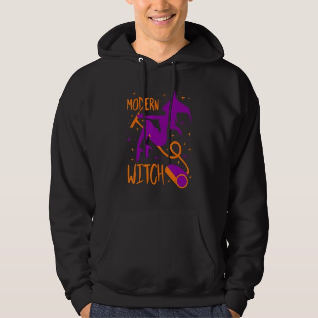 Sudadera La Bruja Moderna Volando Sin Bambalinas Si El Vac  (Anverso)