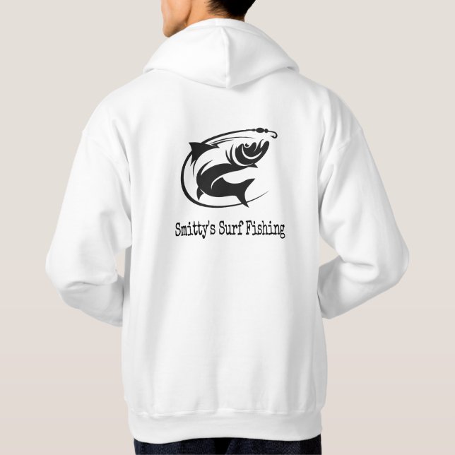 Sudadera La cabaña de pesca de la surf de Smitty (Reverso)