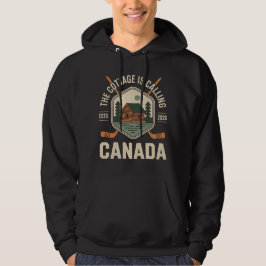 Sudadera La cabaña está llamando Canadá Amante divertido Va