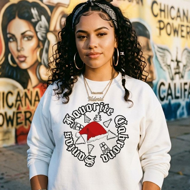 Sudadera La Cabrona Favorita de Santa Navidad (Santas Favorite Cabrona Christmas Sweatshirt)