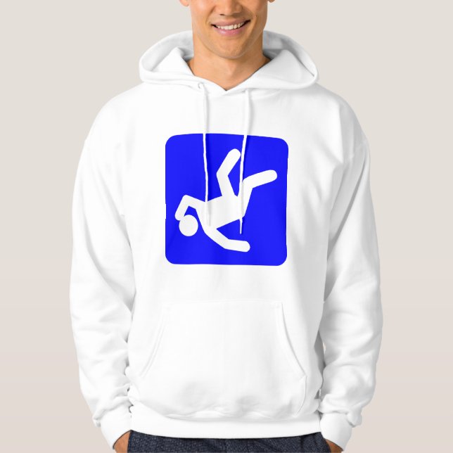Sudadera La caída del hombre - azul (Anverso)
