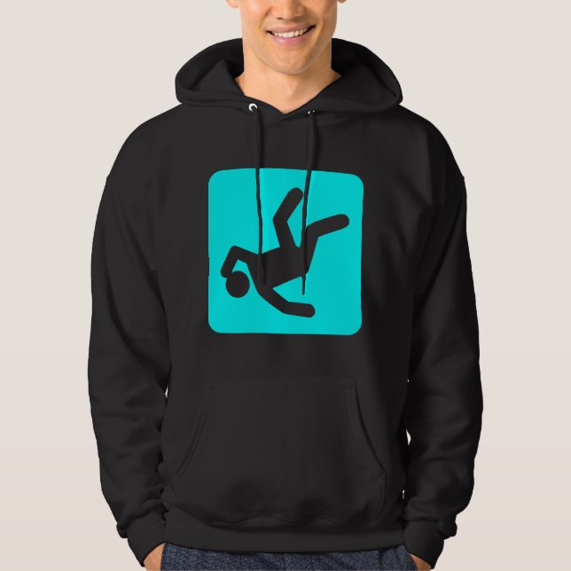 Sudadera La caída del hombre - cian (Anverso)