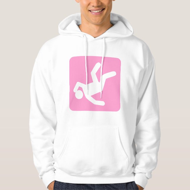 Sudadera La caída del hombre - rosa (Anverso)