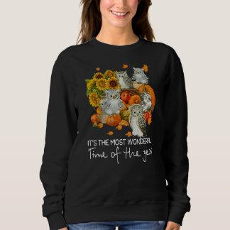 Sudadera La Calabaza De Búho Otoño Itu2019 es el momento má