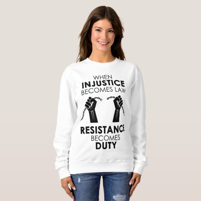 Sudadera La camiseta básica de las mujeres de la injusticia (Anverso completo)
