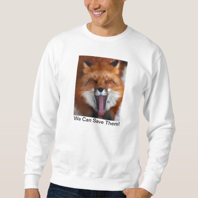 Sudadera La camiseta básica de los hombres felices del Fox (Anverso)