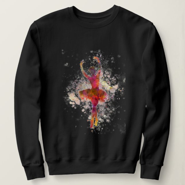 Sudadera La camiseta de la bailarina (mujeres) (Anverso del diseño)