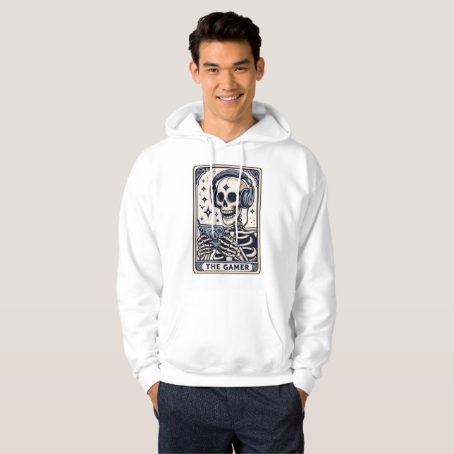 Sudadera La Camiseta de la Carta de Tarot del Esqueleto Gam (Anverso completo)