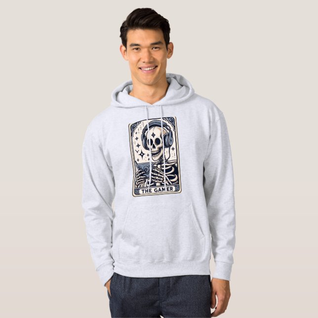 Sudadera La Camiseta de la Carta de Tarot del Esqueleto Gam (Anverso completo)