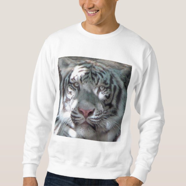 Sudadera La camiseta de los hombres blancos del tigre (Anverso)
