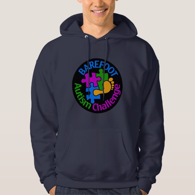 Sudadera La camiseta del autismo de los hombres descalzos (Anverso)