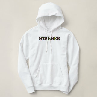 Sudadera La capucha blanca de las mujeres en el estadio