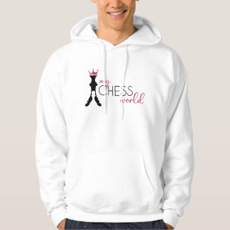 Sudadera La capucha del mundo del ajedrez de las mujeres