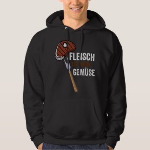 Sudadera La carne es mi verdura BBQ parrillada chuleta de f