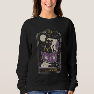 Sudadera La carta del ermitaño Tarot Gato en una caja adivi