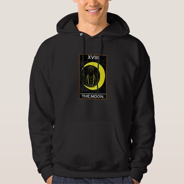 Sudadera La carta tarot lunar con gato (Anverso)