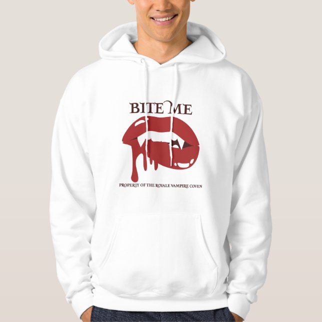 Sudadera La casa de los hombres Bite Me Royales (Anverso)