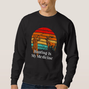 Sudadera La caza es mi medicina cazador hobby disparar anim