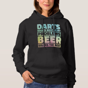 Sudadera La Cerveza Darts Resuelve La Mayoría De Mis Proble