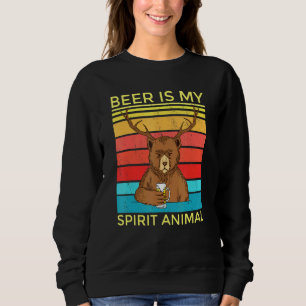 Sudadera La Cerveza Es Mi Animal Espiritual Que Sufro Con L