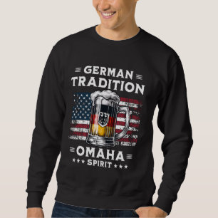 Sudadera La cerveza Omaha que bebe la bandera norteamerican