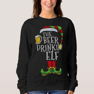 Sudadera La Cerveza Que Bebe La Familia Elf Que Coincide Co