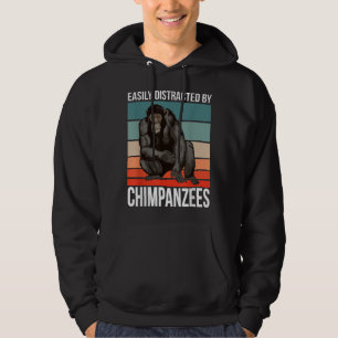 Sudadera La Ch Distrae Fácilmente La Cita De Chimpancé Retr