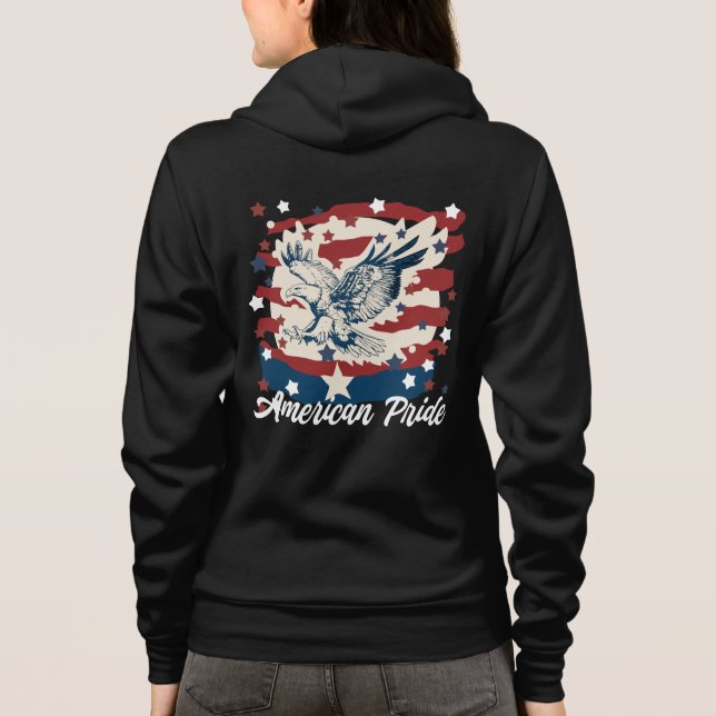 Sudadera La chaqueta de la vendimia del orgullo americano E (Reverso)