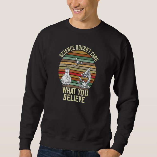 Sudadera La ciencia retro no importa el profesor de Chiste  (Anverso)